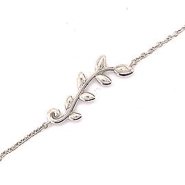 Tiffany & Co Estate Leaf Motif Bracelet Sterling Silver 7" By Paloma Picasso TIF207