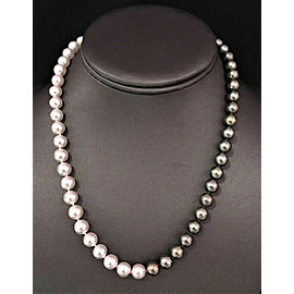 Akoya Pearl Diamond 14k White Gold Necklace 8 mm Certified $4,950