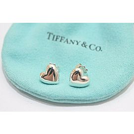 TIFFANY & Co Sterling Silver Puffed Heart Earrings LXGoods-231