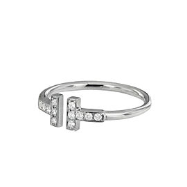 Tiffany & Co. White Gold Diamond T-Wire Ring
