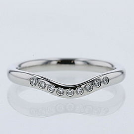 TIFFANY & Co 950 Platinum Curved band Ring LXGBKT-226