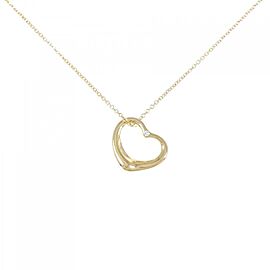 TIFFANY & Co 18K Yellow Gold Open Heart Necklace E0125