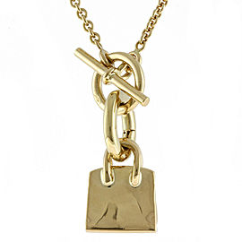 HERMES 18K Yellow Gold Necklace LXKG-704