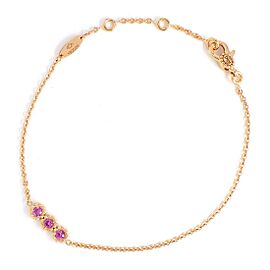 Christian Dior 18K Pink Gold imirose Flower Pink Sapphire Bracelet LXWBJ-675