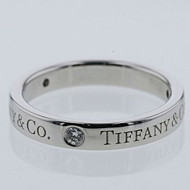 TIFFANY & Co 950 Platinum Flat band Ring LXGBKT-307