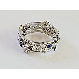 Tiffany & Co. Sapphire Diamond Platinum "Bubbles" Ring