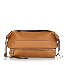 Chloe Dalston Leather Oversized Clutch Bag