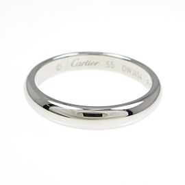 Cartier 950 Platinum wedding Ring US 7.25 LXGKM-39
