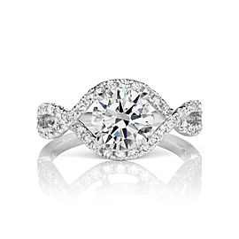 2 CARAT ROUND CUT F COLOR VS2 CLARITY DIAMOND ENGAGEMENT RING 14KW CERTIFIED 2 CT F VS2 BY MIKE NEKTA