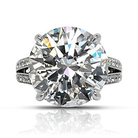12 CARAT ROUND CUT E COLOR INTERNALLY FLAWLESS CLARITY DIAMOND ENGAGEMENT RING 18K WHITE GOLD GIA CERTIFIED 11 CT E IF BY MIKE NEKTA