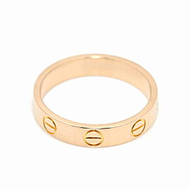 Cartier 18K Pink Gold Mini Love US 5.25 Ring G0037