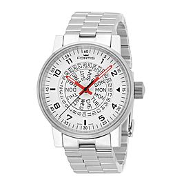 Fortis White Silver Stainless Steel Bracelet 623.10.52 M Watch