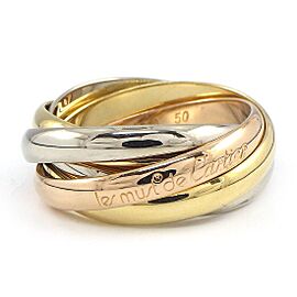 Cartier Tri-Color Gold Trinity 5.25 US Ring B0303