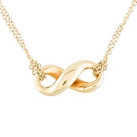 Tiffany & Co. 18K Yellow Gold Infinity Pendant Necklace