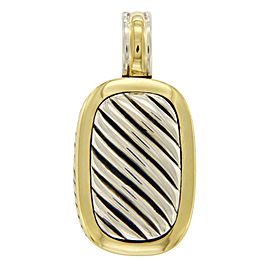 David Yurman 18K Yellow Gold and Sterling Silver Enhancer Cable Pendant