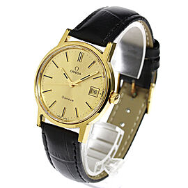 OMEGA Geneve stainless steel/Gold Plated/leather Hand Winding Watch Skyclr-384