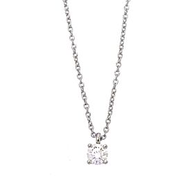 Tiffany Co.950 Platinum Diamond 0.22ct (G/VS2/3EX) Necklace