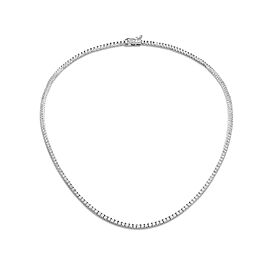 Roselyn Carat Round Brilliant Diamond Necklace in 14kt White Gold