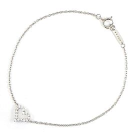 Tiffany & Co 950 Platinum Sentimental Heart Diamond Bracelet B0208
