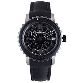 Fortis Black Black Calfskin Leather Strap 675.10.81 L.01 Watch