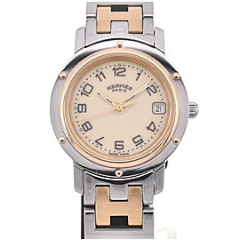 HERMES Clipper CL4.220 Stainless Steel Gold Plated Quartz Watch LXGJHW-500