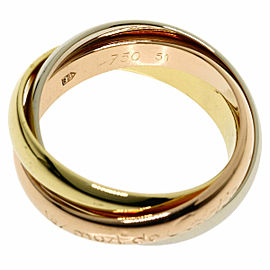 CARTIER 18K Pink White Yellow Gold Ring US (5.5) LXGQJ-643