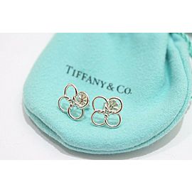 TIFFANY & Co Sterling Silver Small Quadrifoglio Clover Earrings LXGoods-212
