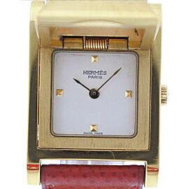 HERMES Medor Gold Plated/leather Women Watches LXNK-132