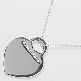 TIFFANY & Co 925 Silver Notes Heart Necklace LXNK-1038