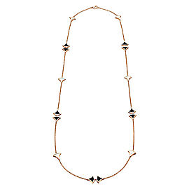 Bvlgari 18K Rose Gold Mother of Pearl and Black Onyx David Dream Necklace CL856967