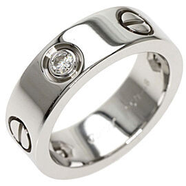 Cartier 18K White Gold love ring half diamond US 4.5 Ring