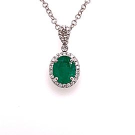 Diamond Emerald Necklace 18k Gold 3.70 TCW Italy Certified $5,950