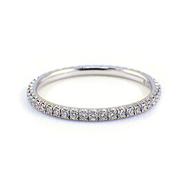 Cartier 18K White Gold Etincelle Full Circle Eternity Diamond 5.25 US Ring LXWBJ-749