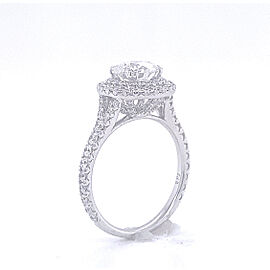 2 Carat Lab Grown Diamond Engagement Ring in 18k/ Rose Gold IGI Certified Double Halo