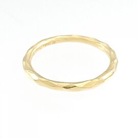 TIFFANY & Co Hammered 18k Yellow Gold US6.75 Ring LXGKM-394
