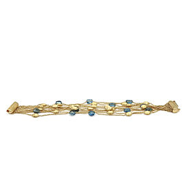 Marco Bicego 18K Yellow Gold Siviglia 10-Row Blue Topaz Bracelet