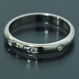 Cartier 950 Platinum diamond 3P Wedding Ring LXGNTR-1