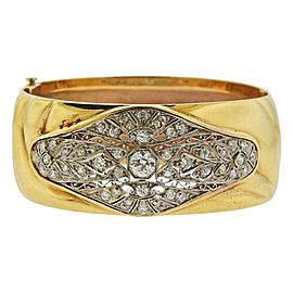 Gold Diamond Bangle Bracelet