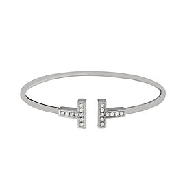 Tiffany & Co. T-Wire 18k White Gold Diamonds Bracelet