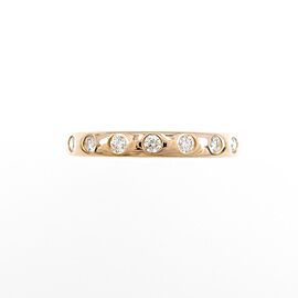 TIFFANY & Co Stacking 18k Pink Gold Diamond US4.75 Ring