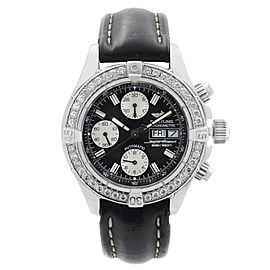 Breitling Superocean Steel Diamond Black Dial Automatic Mens Watch A13340
