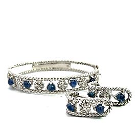 CHANTECLER 18K White Gold Diamond Bracelet & Earring