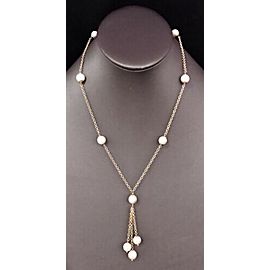 Akoya Pearl Necklace 14k Gold 8.5-8 mm 18" Women Certified $2,950