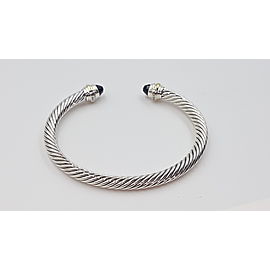 David Yurman Cable Classic Sterling Silver and 14K Yellow Gold with Black Onyx Bracelet