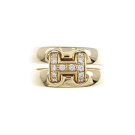 HERMES 18K Yellow Gold Olympe Ring LXGYMK-971