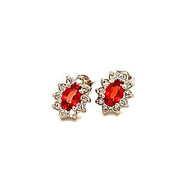 Natural Sapphire Diamond Stud Earrings 14k Gold 0.60 TCW Certified $2,450 215608