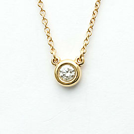 TIFFANY & Co 18K Pink Gold Diamond Necklace LXGoodsLE-19