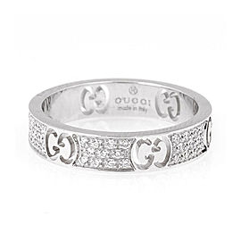 Gucci 18k White Gold Icon Stardust Eternity Diamond Band Ring $2,500