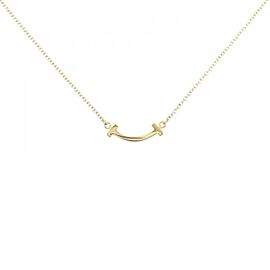 Tiffany & Co 18K Yellow Gold T Smile mini Necklace E1069