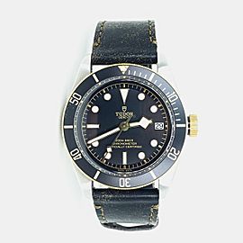 Brand New Tudor 41mm Heritage Black Bay Steel & Gold Watch Reference 79733N